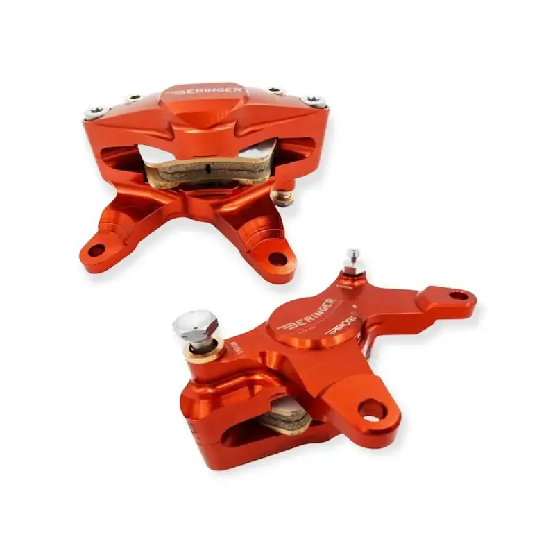 ETRIER ARRIERE KTM SX 450 2 PISTONS D 32 AEROTEC ORANGE + PAIRE DE PLAQUETTES REF. 1158S + PLATINE PLAP001 Acheter Direct
