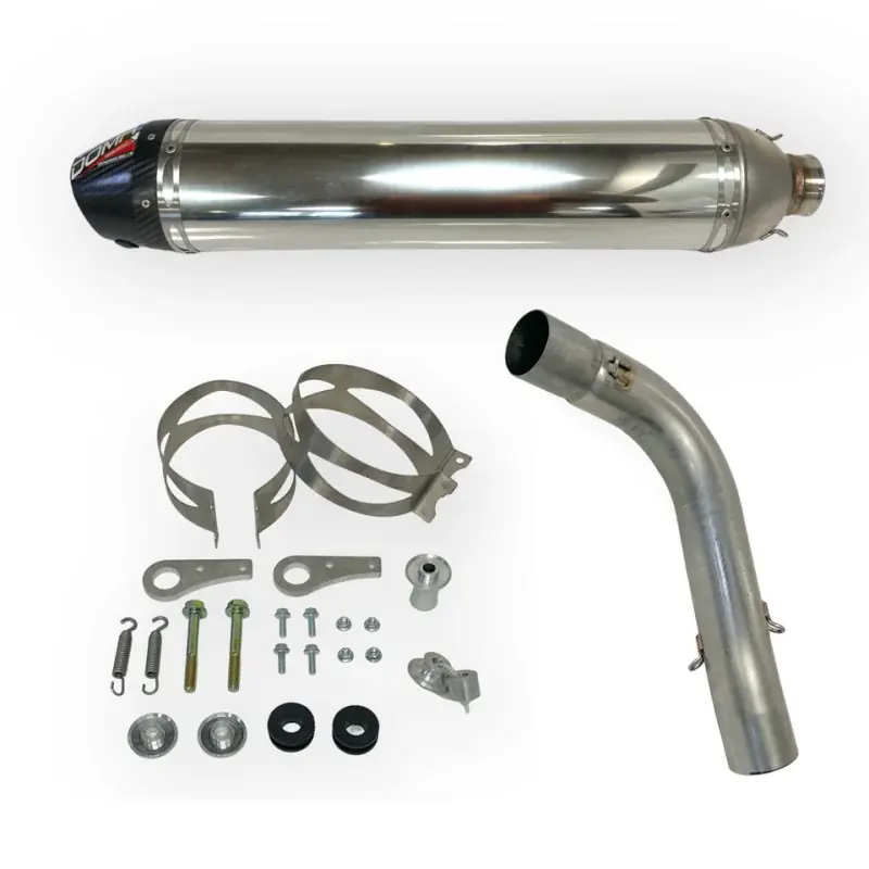 Silencieux simple sortie 4 temps pour YAMAHA RAPTOR 700 CPL (15-26) Inox / Carbone Solde