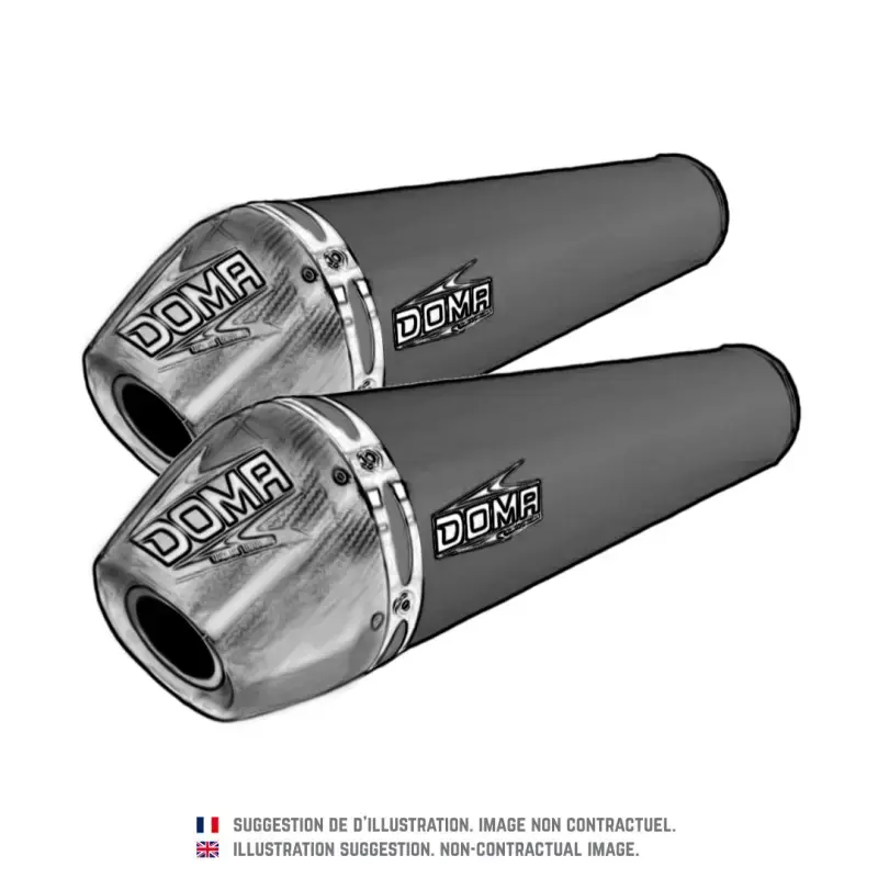 Certifié Silencieux 4 temps pour HONDA CRF 450 R (19-20) Titane / Carbone Twin