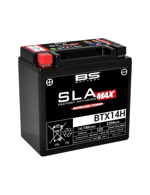 Achat Immédiat Batterie BS BATTERY BTX14H SLA Max sans entretien activée usine 14Ah