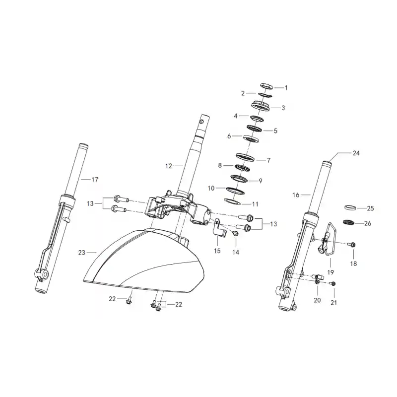 Fourche 14 – VIS M6X12 Authentique
