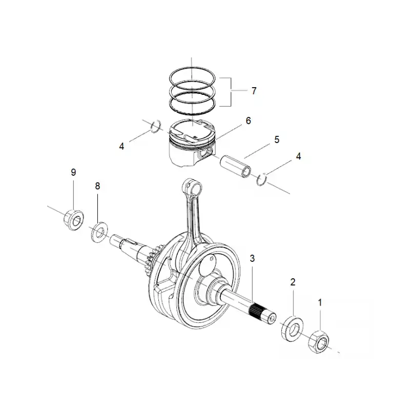 Vilbrequin / Piston 4 – CLIP AXE DE PISTON QJ Soldes