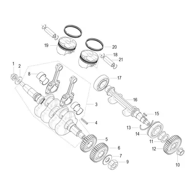 Vilbrequin / Piston 1 – ECROU M12X1.25 QJ Must-Have
