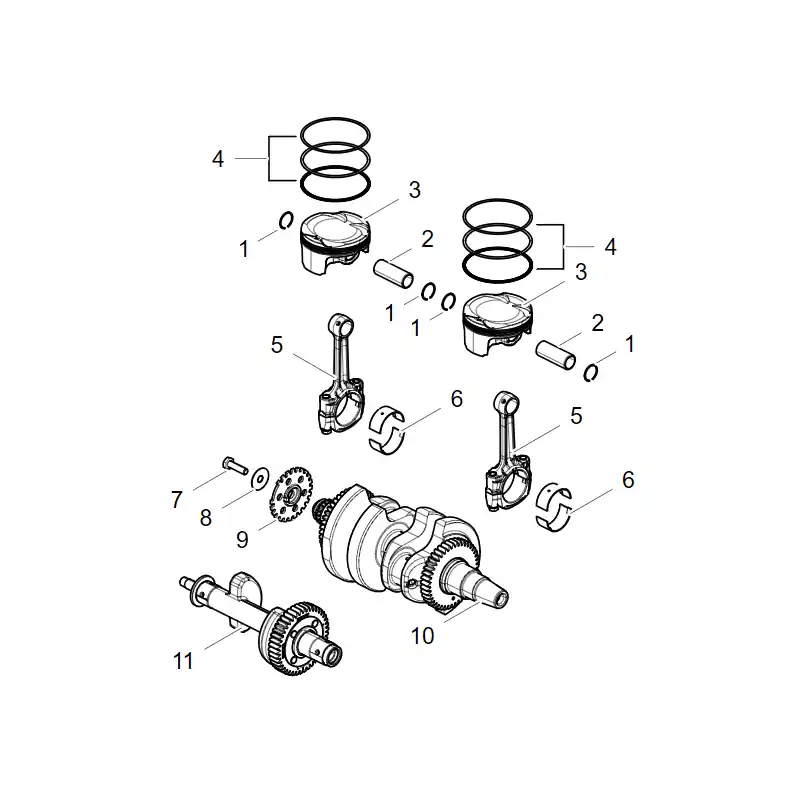Vilebrequin / Pistons 1 – CLIP AXE DE PISTON SRK -SRT 700 Nouveauté