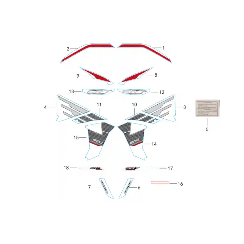 Sticker Version Noir 1 – STICKER RESERVOIR G SRT 800 SX Authentique