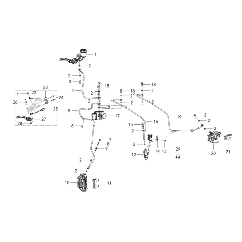 Dernier Modèle Système de Frein 6 – VIS M6X14