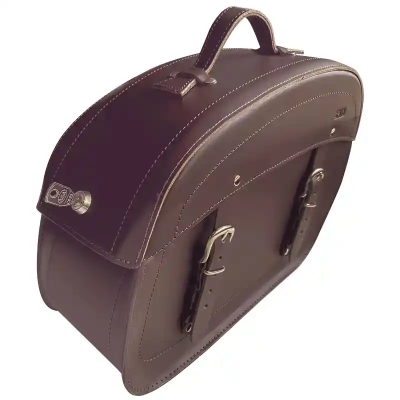 Paire De Sacoches Latérales CLASSIC Marron Klick Fix Cuir 40L Offre Exclusive
