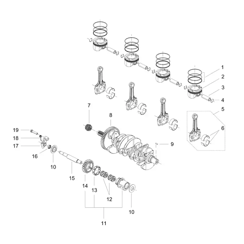Prix Bas Vilebrequin / Pistons 18 – VIS M6X25 QJ