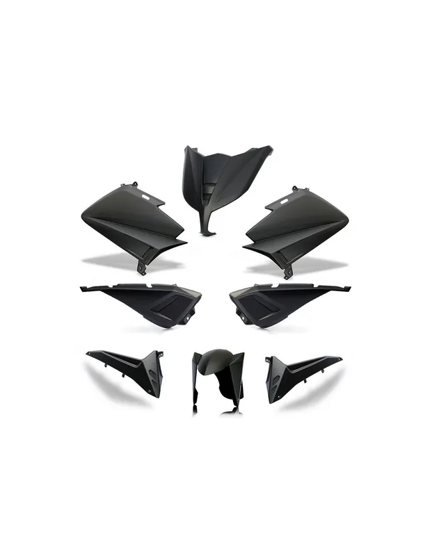 Kit carrosserie BCD TMAX 530 12-14 (face av sans leds) (coques Ar avec poignées) (flancs avec rétroviseurs) Expédition Rapide