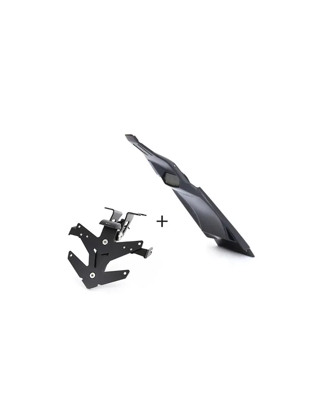 Support de plaque + passage de roue BCD Yamaha MT07 14-17 (noir mat ou noir brillant) Haute Qualité