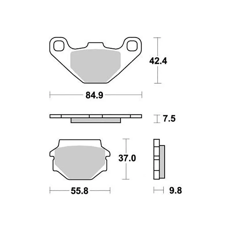 Plaquettes de frein ARRIERE Perfect Peugeot Citystar 125 4t Air 14-17 Commande En Gros