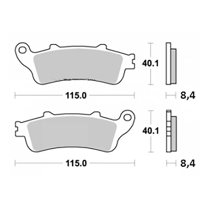 Plaquettes de frein AVANT Perfect Honda Silver-Wing 400 06-08 Dernier Modèle
