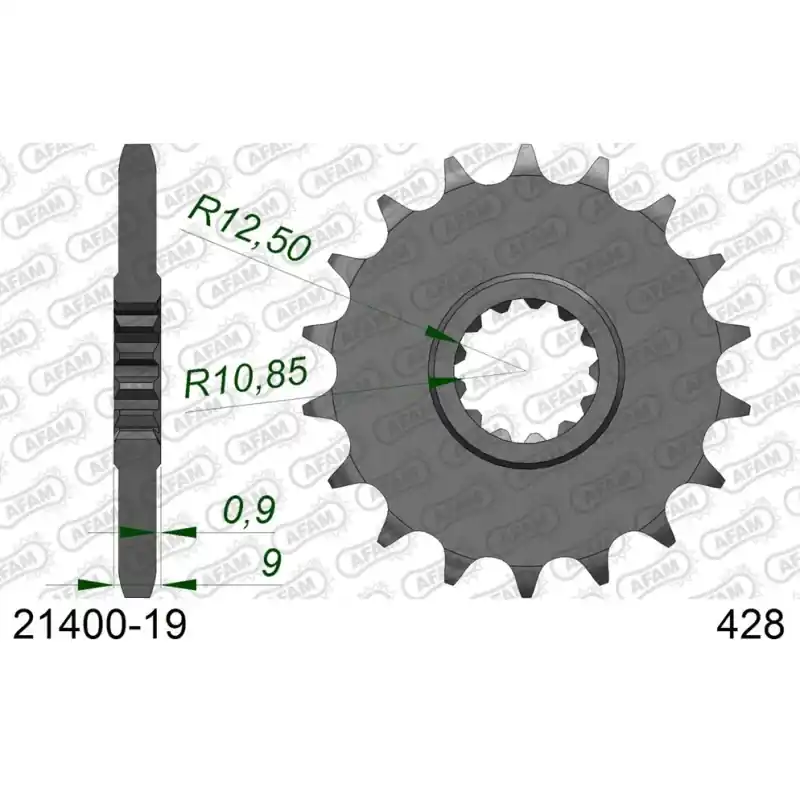 Nouveauté Pignon 19 dents pour chaine 428