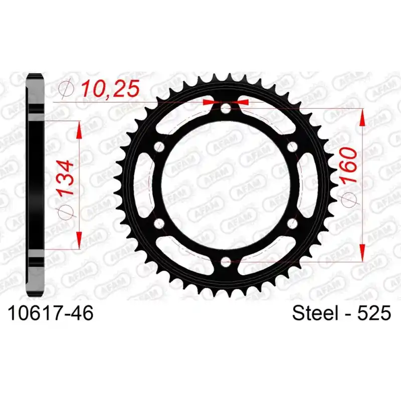 Achetez Aujourd&rsquo;hui Couronne Acier 46 dents pour chaine 525