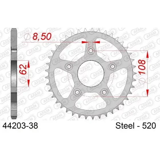 Affaire À Saisir Couronne Acier 38 dents pour chaine 520