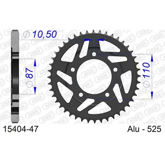 Achetez Aujourd&rsquo;hui Couronne En Alu 47 dents pour chaine 525