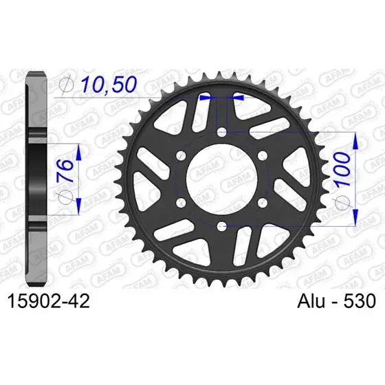 Achat Immédiat Couronne En Alu 42 dents pour chaine 530