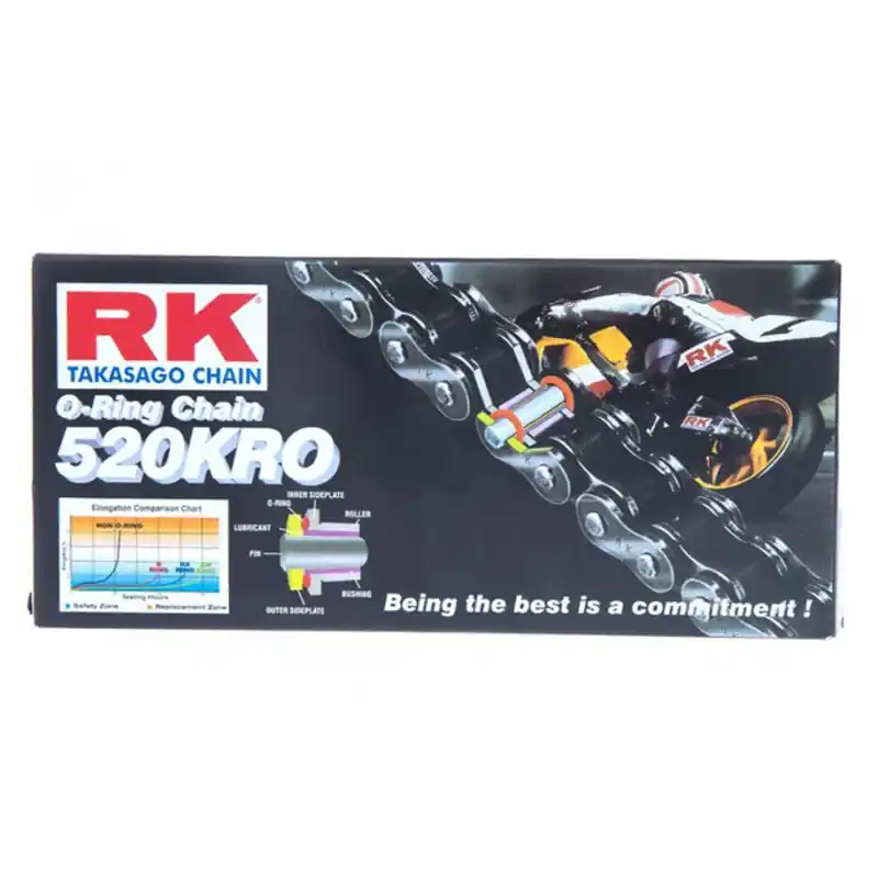 Prix Bas Chaine RK 520KRO-T O'Ring Renforcée Pas de 520 – Couleur Acier