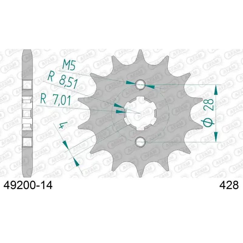 Quantité Limitée DID KIT CHAINE ACIER DERBI 125 TERRA 2007-2013