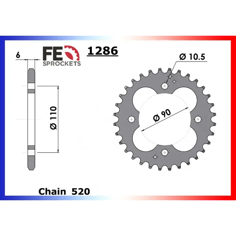 Affaire À Saisir Couronne Acier 31 dents pour chaine 520 – France Equipement 1011.1286.31