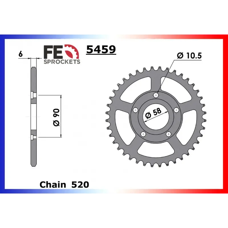 Bon Marché Couronne Acier 40 dents pour chaine – France Equipement 2140.5459.40