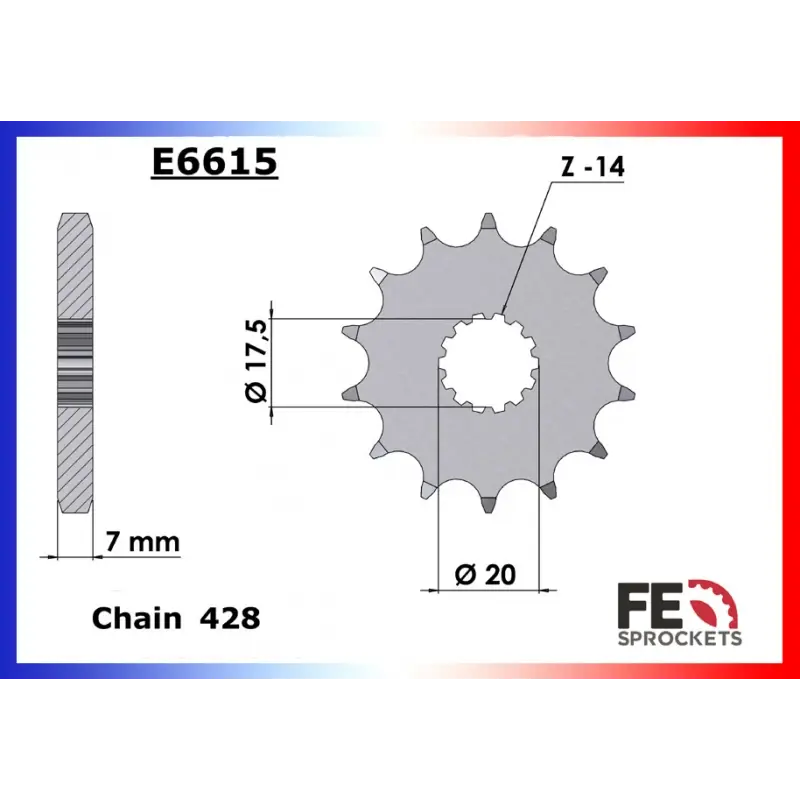 Vente Directe Pignon 18 dents pour chaine – France Equipement 2903.E615.18