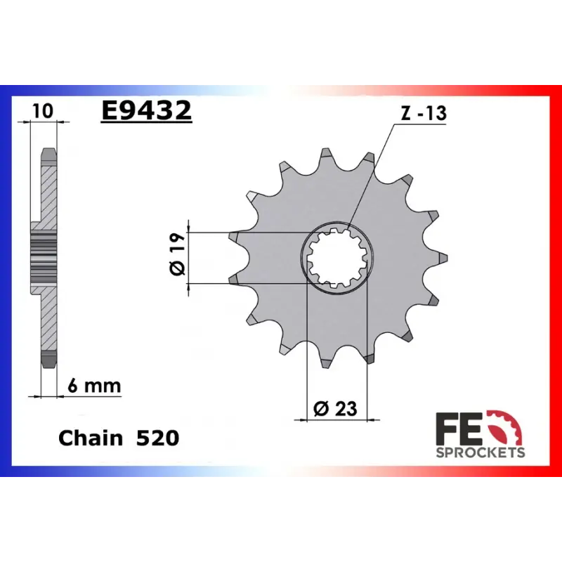 Affaire À Saisir Pignon 13 dents pour chaine 520 – France Equipement 5115.E432.13