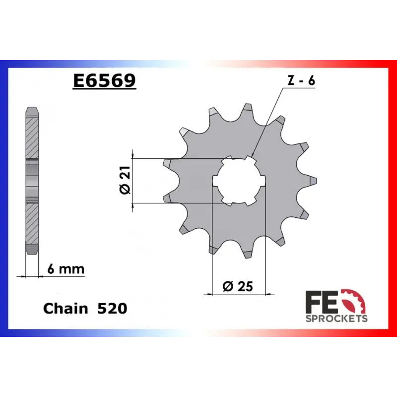 Achetez Aujourd&rsquo;hui Pignon 13 dents pour chaine 520 – France Equipement 7783.E569.13