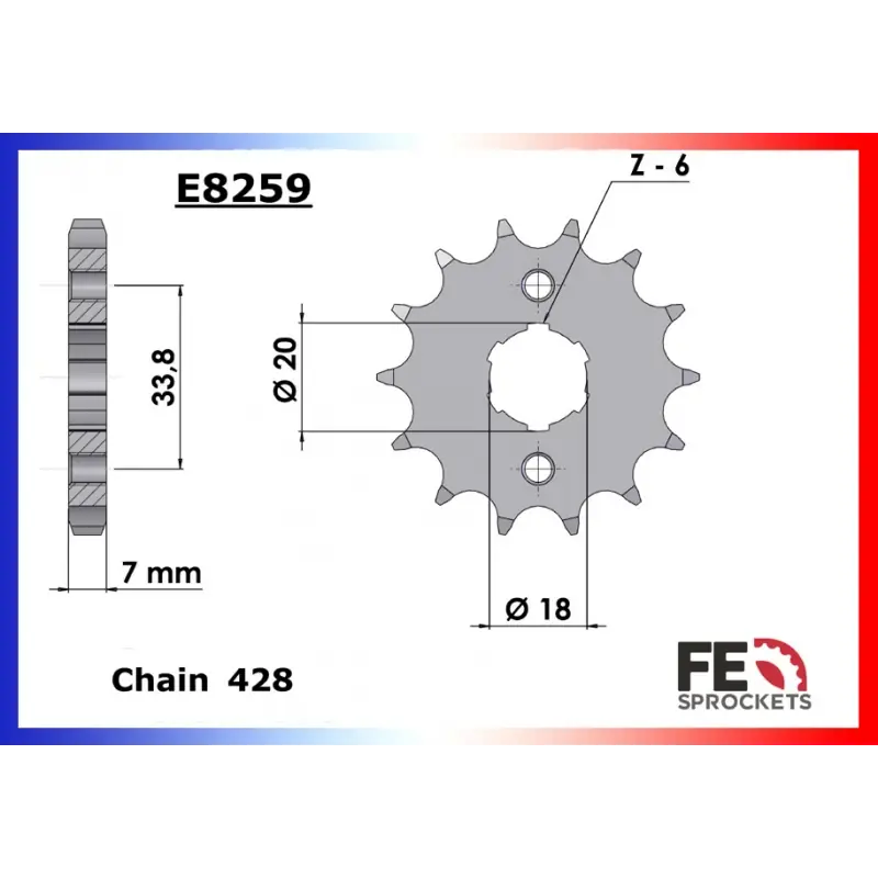 Vente Flash Pignon 17 dents pour chaine 428 – France Equipement 9865.E8259.17