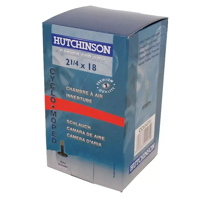 Prix Bas Chambre à Air 18 pouces 2 1/4×18 – Valve Droite Schrader HUTCHINSON