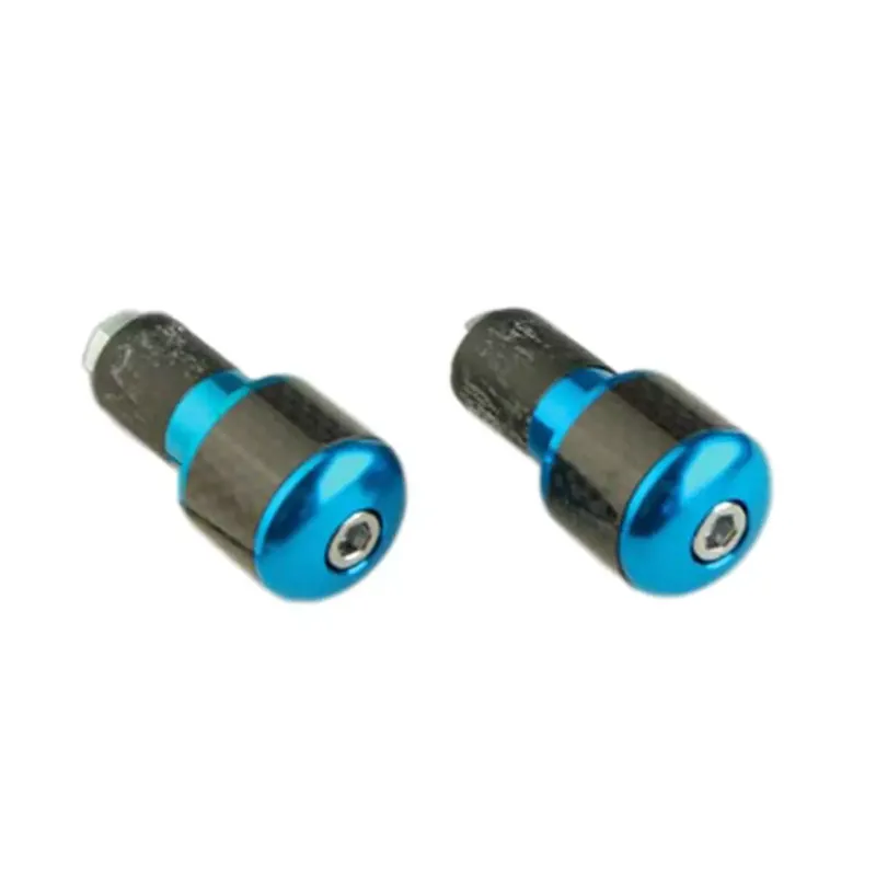 Certifié Embout de Guidon – TUN'R Rond 17mm Look Carbone / Bleu