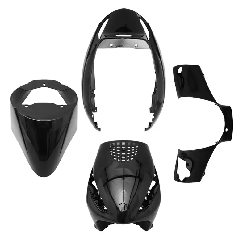 Marque Kit Carénages / Carrosserie Piaggio Zip – Noir Brillant 4 pièces
