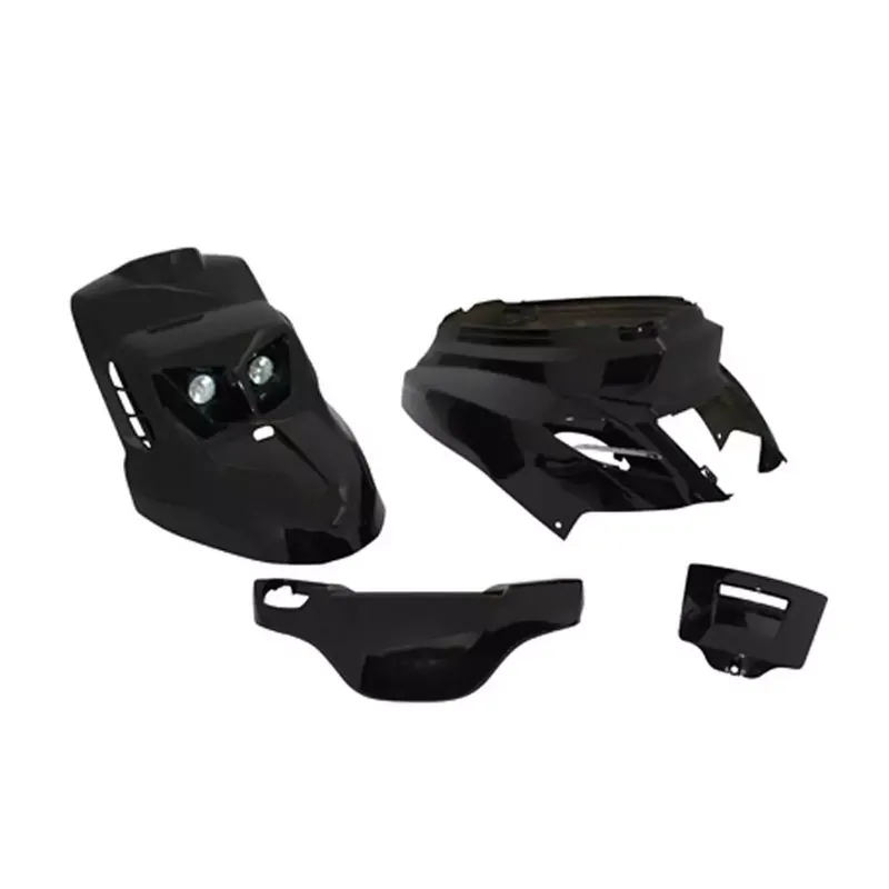 Kit Carénages / Carrosserie MBK Booster Yamaha Bw's à partir de 2004 – Design Edition Noir brillant 4 pièces Quantité Limitée