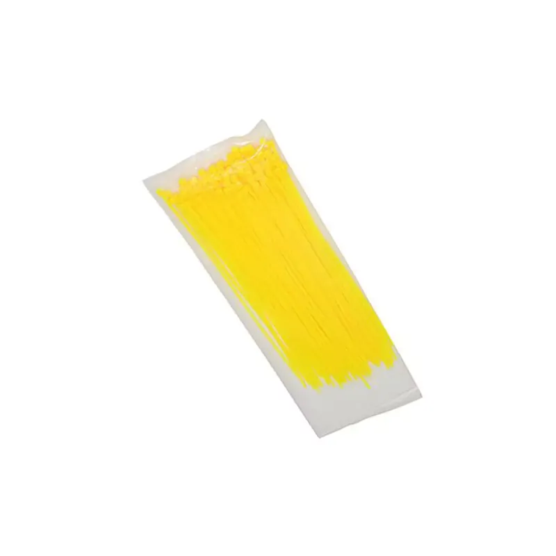 Haute Qualité Collier de Serrage Type RILSAN – 2.5 x 200mm JAUNE FLUO