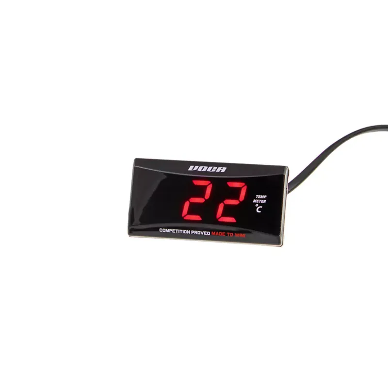 Thermomètre Digital – VOCA Racing Temp Meter Led Rouge 1/8 Connectique noire Nouvelle Collection