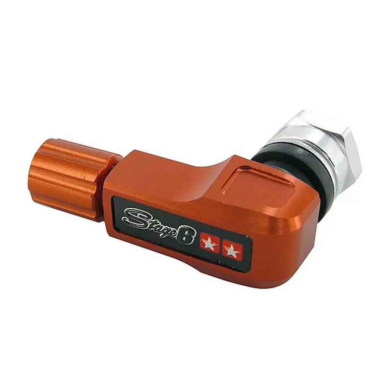 Valve Tubeless coudée – Stage6 Alu CNC Orange Seulement Aujourd&rsquo;hui