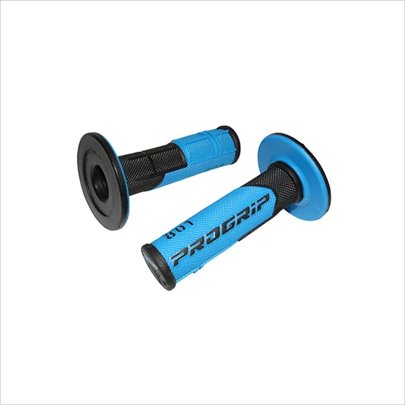 Certifié Poignées de Guidon – Progrip 801 Off Road Noir / Bleu Clair