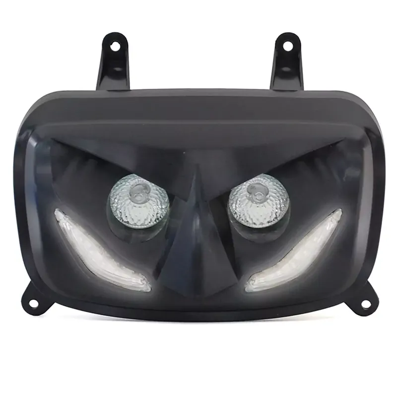 Haute Qualité Double Optique MBK Booster YAMAHA Bw's à partir de 2004 – RR8 Noir à leds blanc