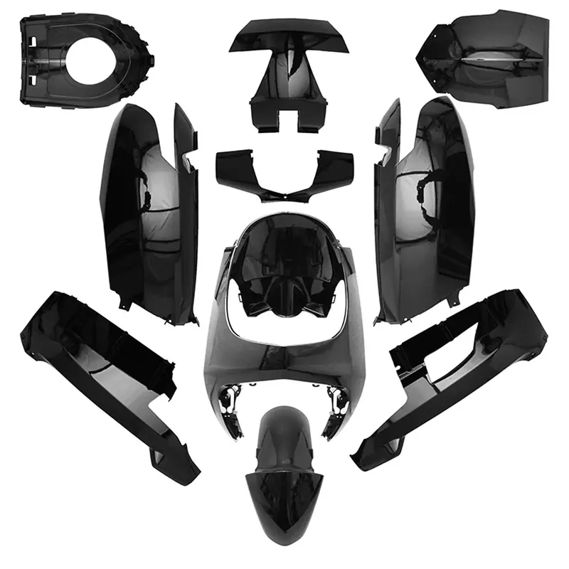 Kit Carénages / Carrosserie Peugeot Vivacity 3 à partir de 2008 – Noir Brillant 10 pièces Meilleur Choix