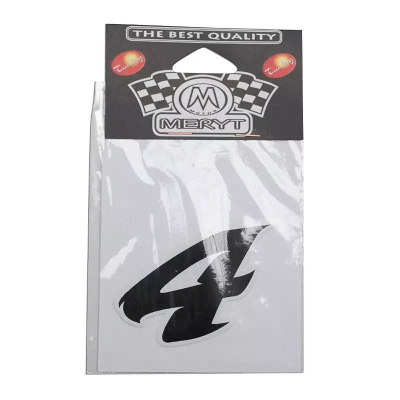 Prix Promo Autocollant / Sticker – MERYT Numéro 4 Noir 5.5cm