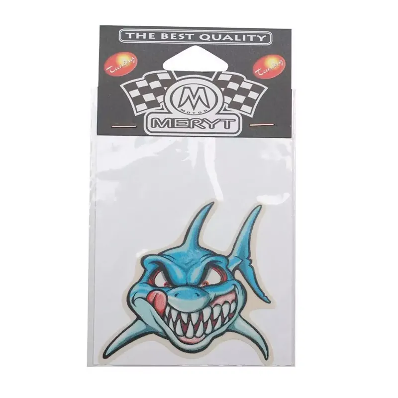 Autocollant / Sticker – MERYT Racing 2 Shark Mechant 8 x 8cm Commander Vite
