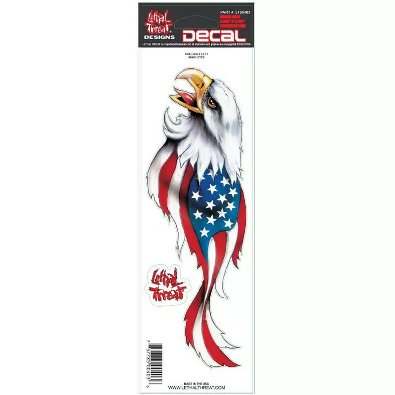 Expédition Rapide Autocollant / Sticker – LETHAL THREAT Usa Eagle Gauche 15 x 20cm