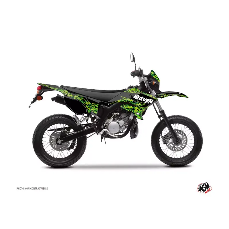 Prix Promo Kit Deco MBK X-Limit Yamaha DT à partir de 2003 – Kutvek Predator Noir / Vert