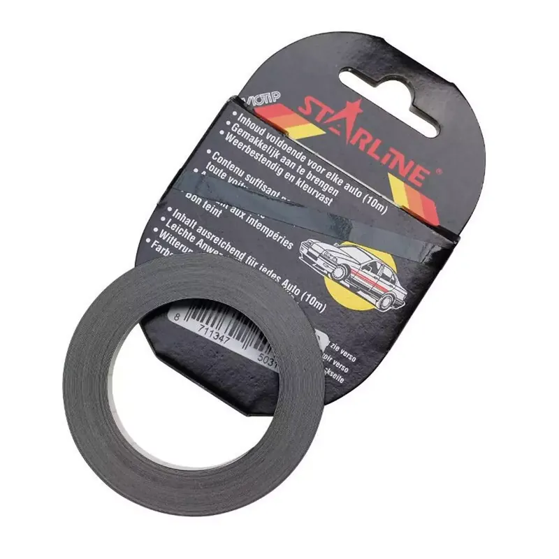 Liseret / Sticker Jante – 6mm Noir Motip Solidline Pas Cher