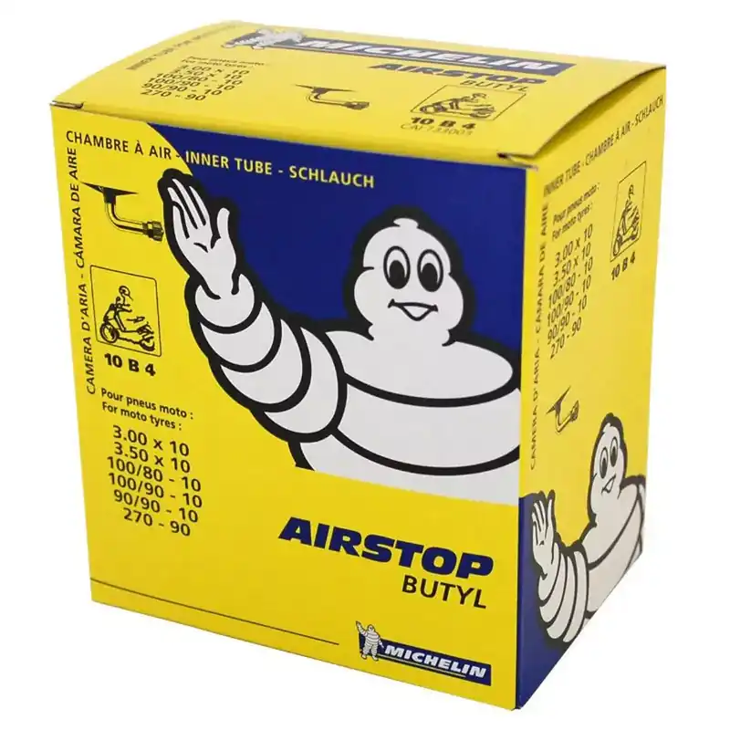 Prix Promo Chambre à Air 10 pouces 3.00×10 à 3.50×10 / 100 / 90-10 MICHELIN Valve Coudée 90 degrés