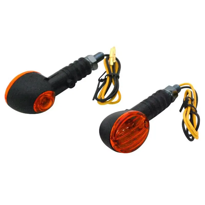 Clignotant universel Replay micro ovale BA9S orange noir base courte homologué CE (paire) Retour Gratuit