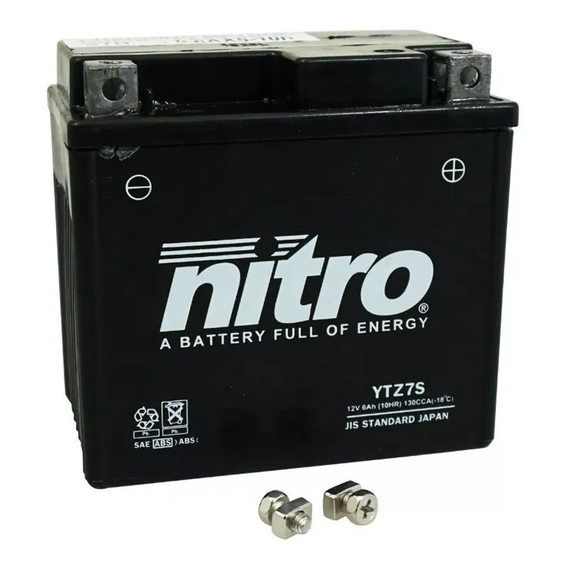 Bon Marché Batterie 12V 6 Ah NTZ7S SLA / YTZ7S – Nitro Prêt à l'emploi / Sans entretien +D