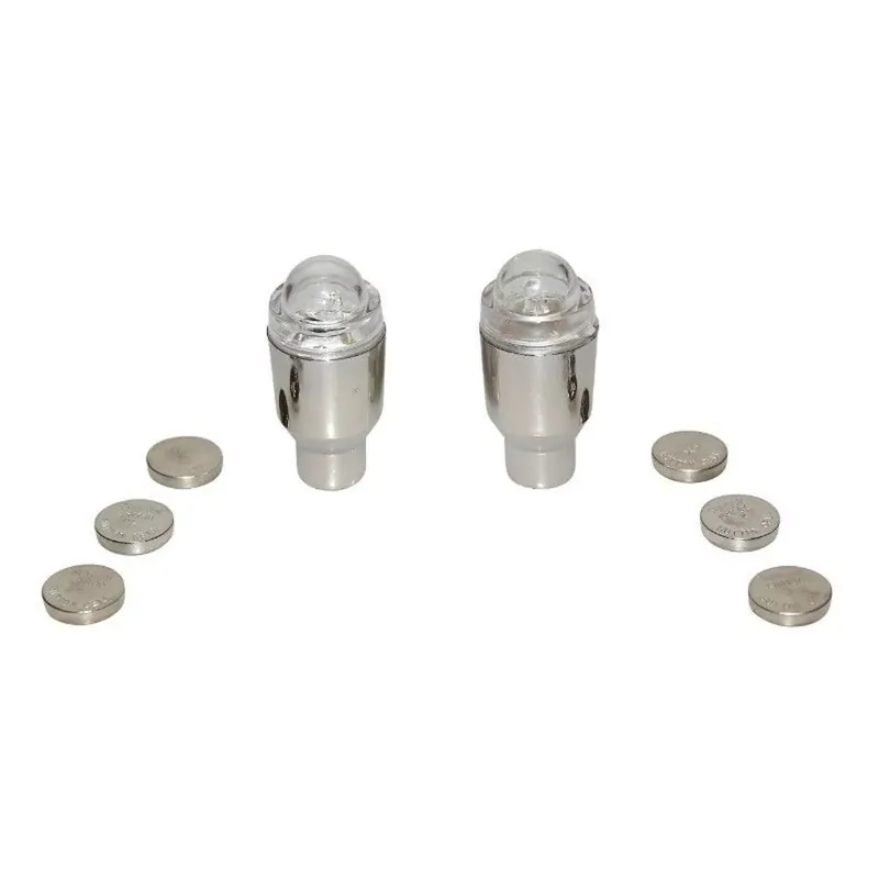 Acheter En Ligne Bouchon de Valve Lumineux – Replay Chromé à 2 Leds Rouge / Bleu