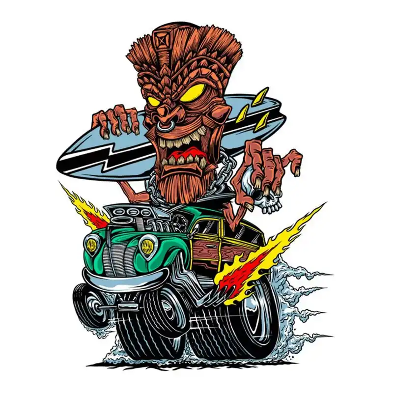 Autocollant / Sticker – LETHAL THREAT Mini Hang Ten 6 x 8cm Meilleur Prix