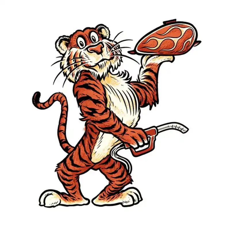 Offre Du Jour Autocollant / Sticker – LETHAL THREAT Mini Tiger In Your Tank 6 x 8cm